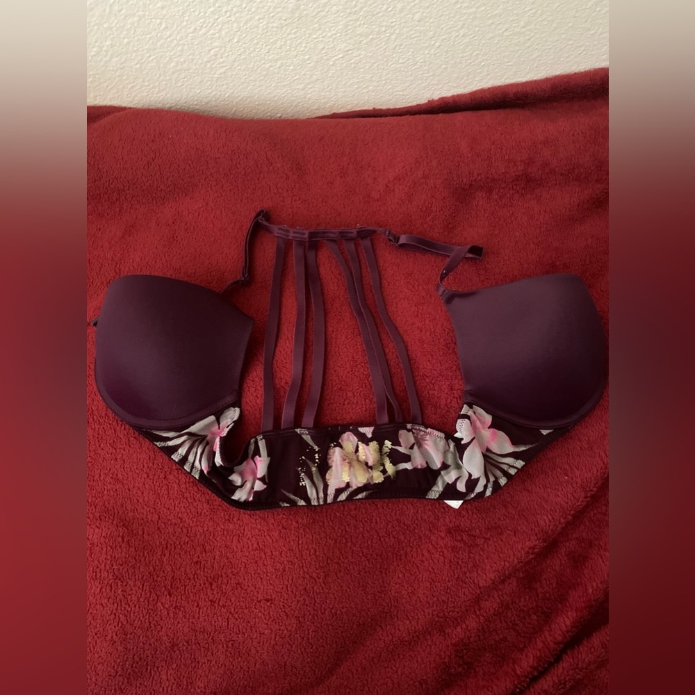 Purple Floral Victoria’s Secret Bra 34 B